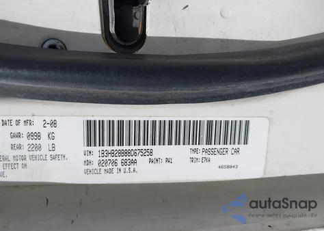 2008 Dodge Caliber Se from USA, damaged, VIN 1B3HB28B88D675258
